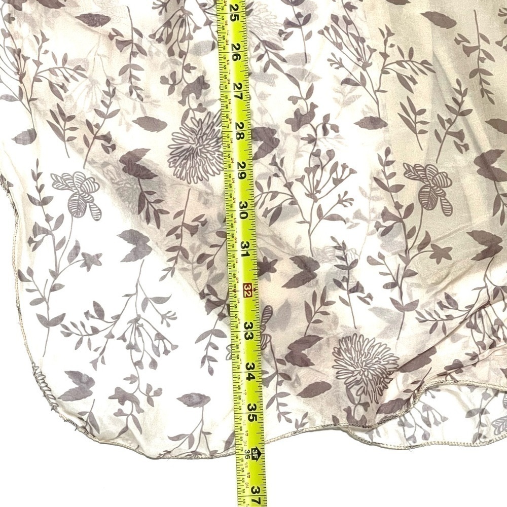 M. Made in Italy Woman Floral SILK Overlay Tunic Shift Top Dress Size S - Picture 14 of 14